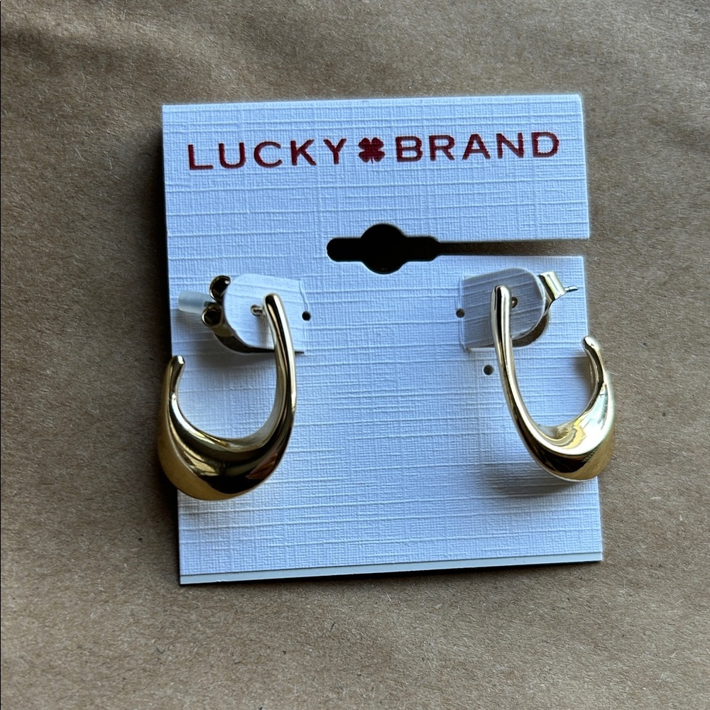 Lucky Brand Gold Crescent Earrings
